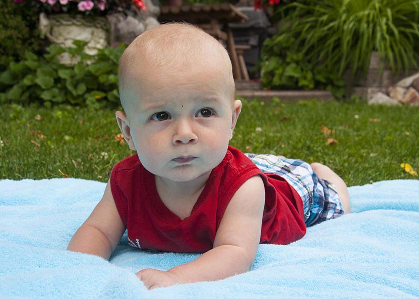Elliot in the Backyard